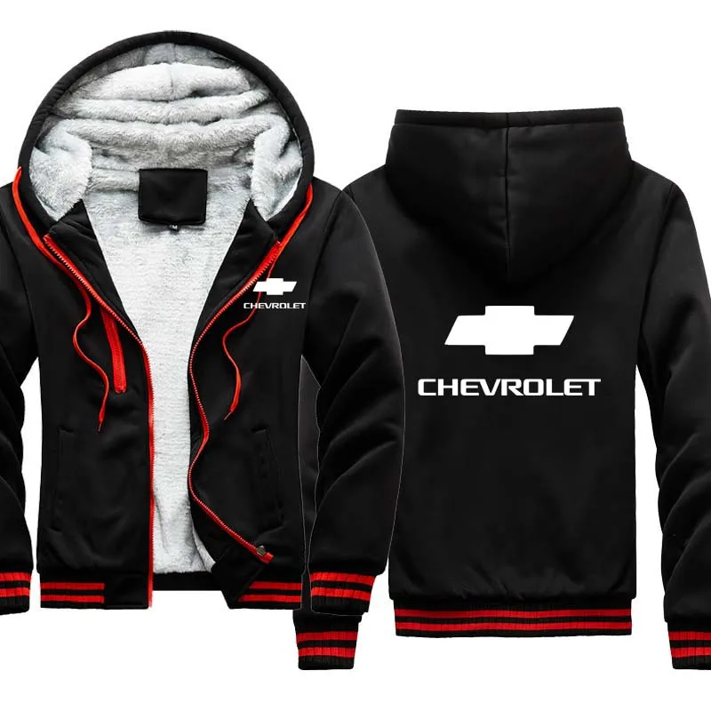 

Men's Hoodie Chevrolet Car Logo Print Casual high quality Plus velvet thickening cotton Men's uniform Plus velvet thickening