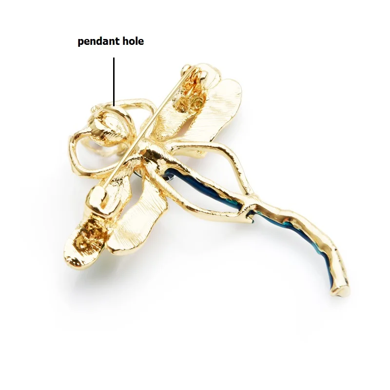 Wuli&ampbaby зеленая эмалированная стрекоза броши для женщин сплав насекомое