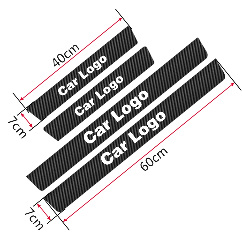 4X Car Door Threshold Sill Protector Auto Accessories Sticker For Hyundai KONA SOLARIS CRETA ACCENT TUCSON I20 I30 2021 2022 - купить по