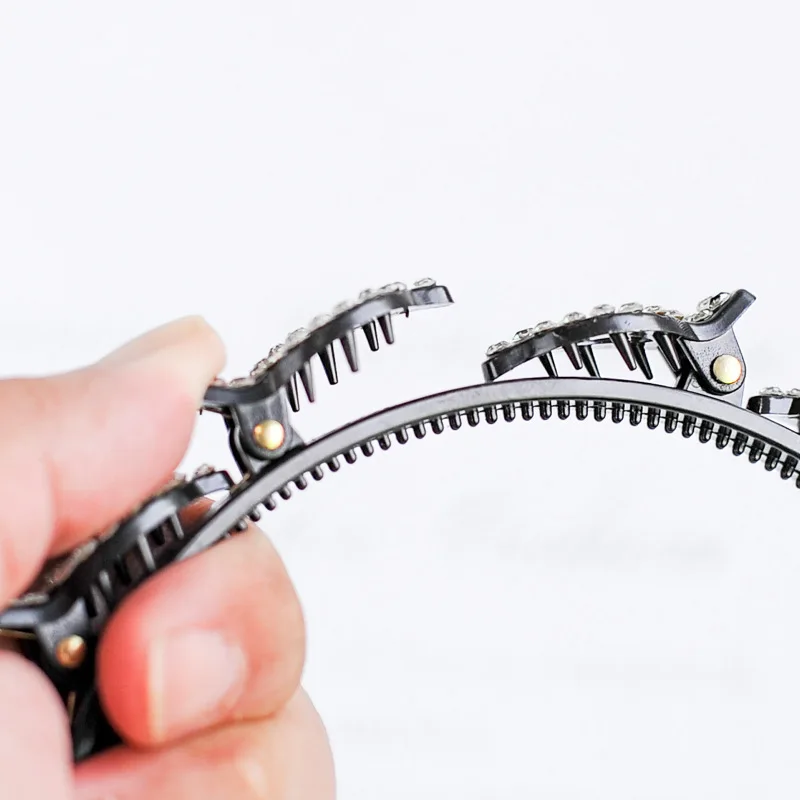 

Double Layer Bands Clip Hairbands Fashion Crystal Braided Headband Punk New Knitting Womens Headwear Hair Accessories