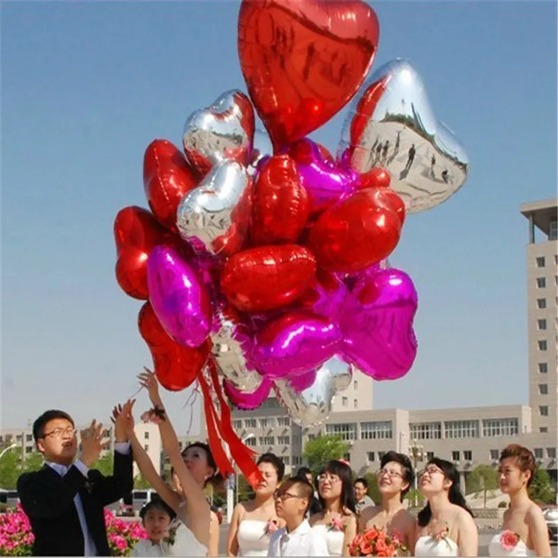 5 шт. 10 дюймов Новые фольгированные шары толстые металлические цвета в форме