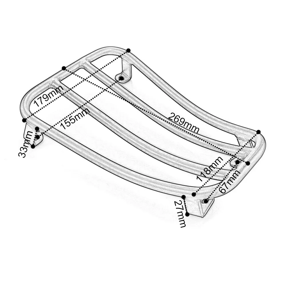 X CLASS мотоциклетная черная алюминиевая задняя багажная стойка кронштейн педаль