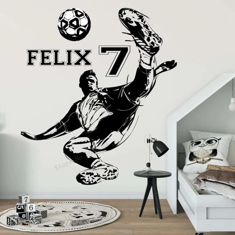 Наклейки на стену с изображением футбольного игрока LL1103 | Дом и сад