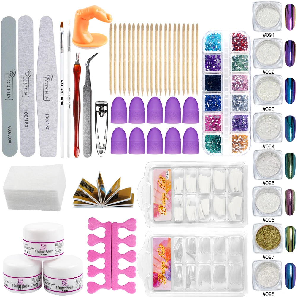 Set D COSCELIA Pro акриловый набор для маникюра, педикюра, набор инструментов, набор для ногтей, УФ гель для ногтей, инструменты, акриловый порошок, маникюрные инструменты, набор, наборы - Цвет: Set D