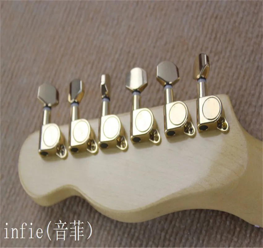 Бесплатная доставка новая электрогитара с золотым узором импортные запчасти Wong