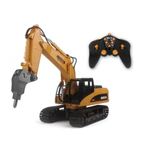 huina 560 rtr 2 4g 114 16ch rc remote control broken drill excavator car battery outdoor toys for boys gift th18048 smt6