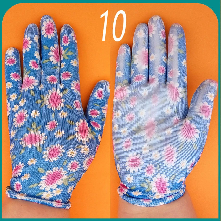 Рабочие перчатки с нейлоновым покрытием принтом|Садовые перчатки| |