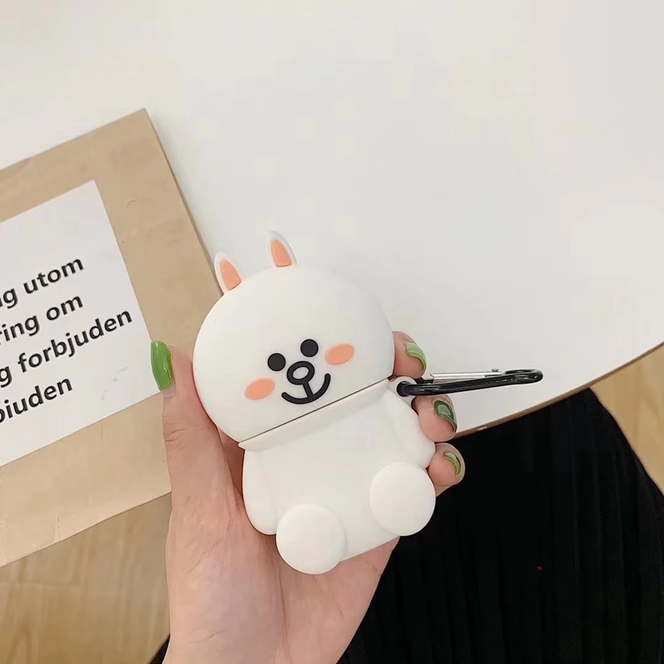 Милый чехол для Airpods Apple, чехол для наушников s, беспроводные наушники, защитный чехол, чехол для Airpods 1, 2, силиконовый чехол для AirPods