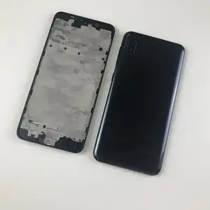 Оригинальный Корпус для Samsung Galaxy A10 A105f, передняя рамка для ЖК-дисплея + задняя крышка аккумулятора + объектив камеры + боковые кнопки + логотип