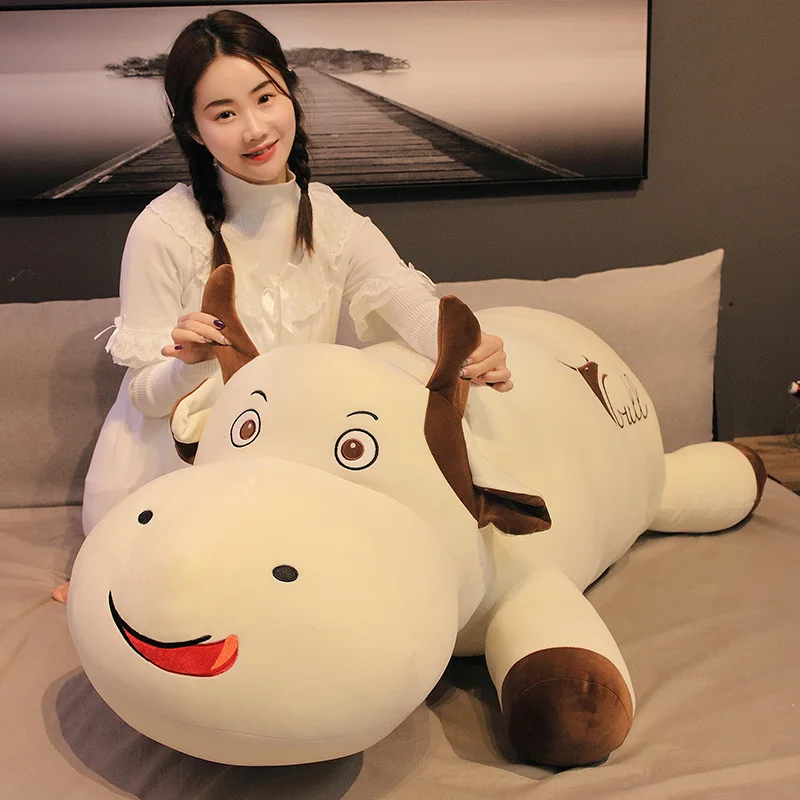 Лидер продаж Симпатичные коровы большого размера 60-120 см набитые плюшевой