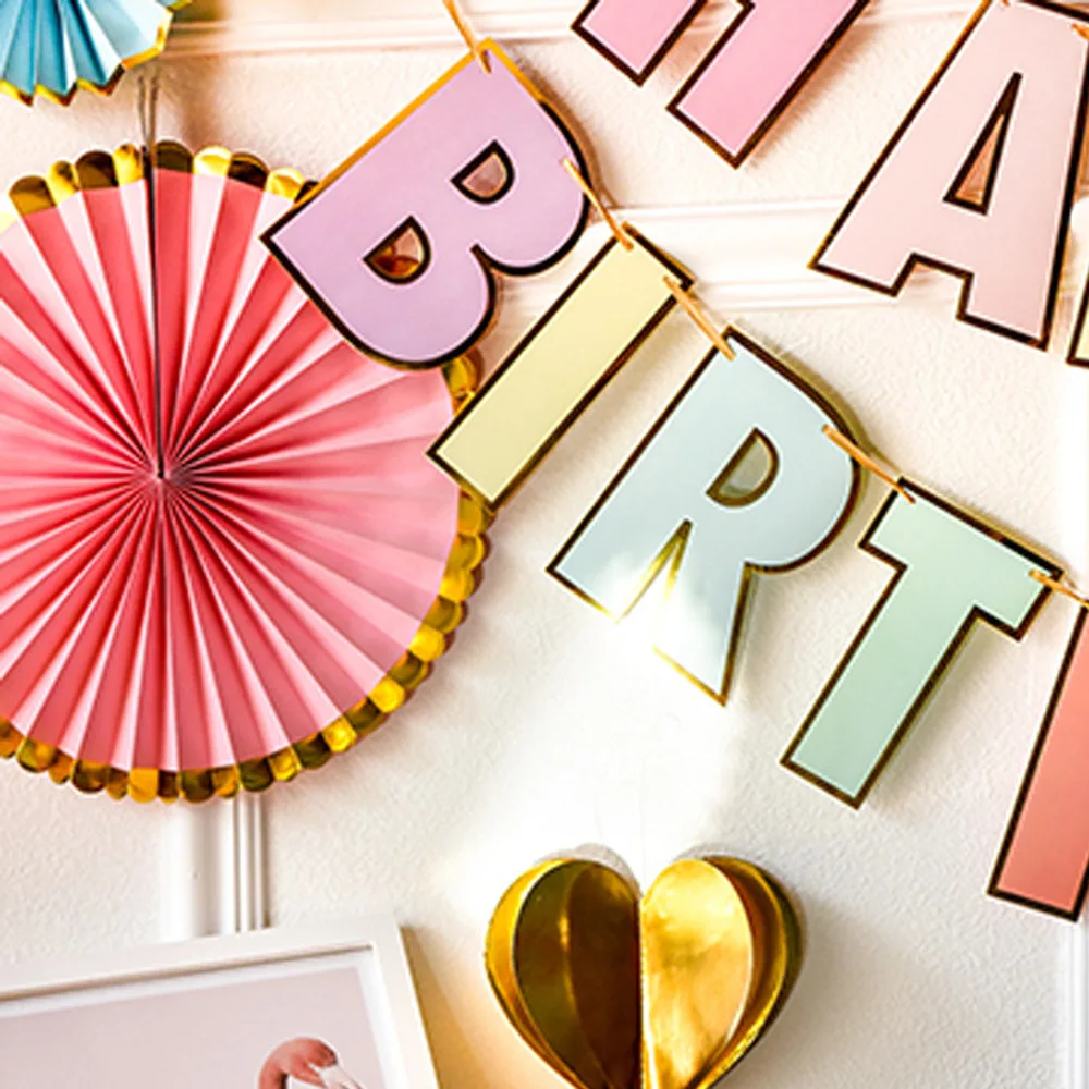 1 Набор С Днем Рождения декоративный баннер с надписью Baby Shower Украшения для дня