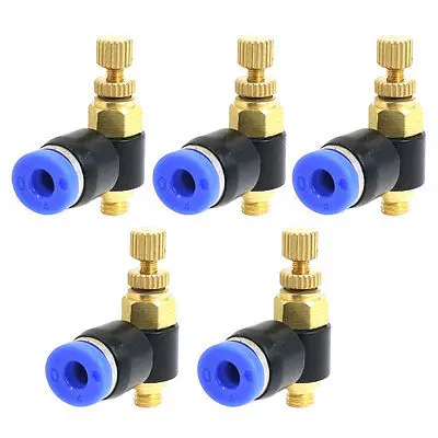 

5mm Thread Quick Connector Speed Control Pneumatic Fittings 4mm