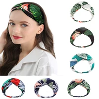 fashion summer bohemian hairband printing retro cross headscarves ladies headband girls bandage hairband hair accessories