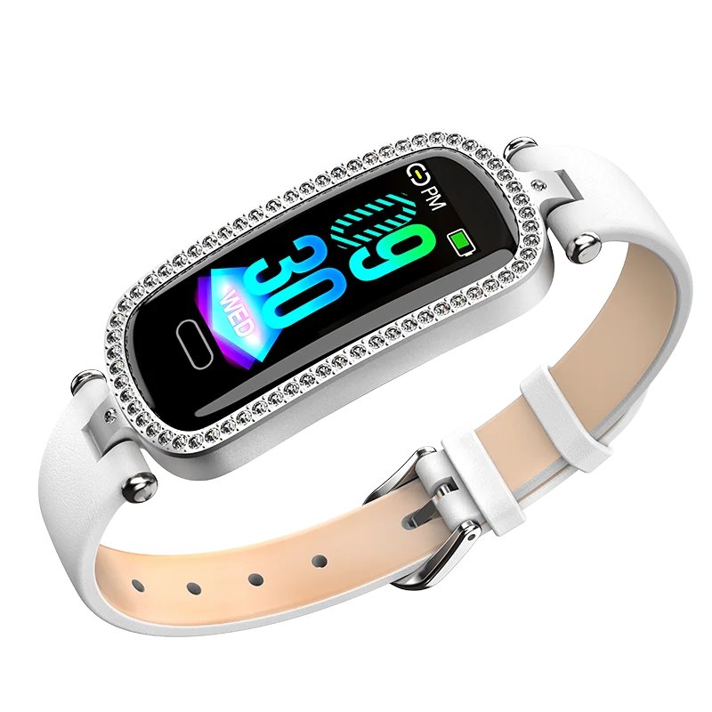 Модный женский умный браслет ручной работы с бриллиантами часы тонометром