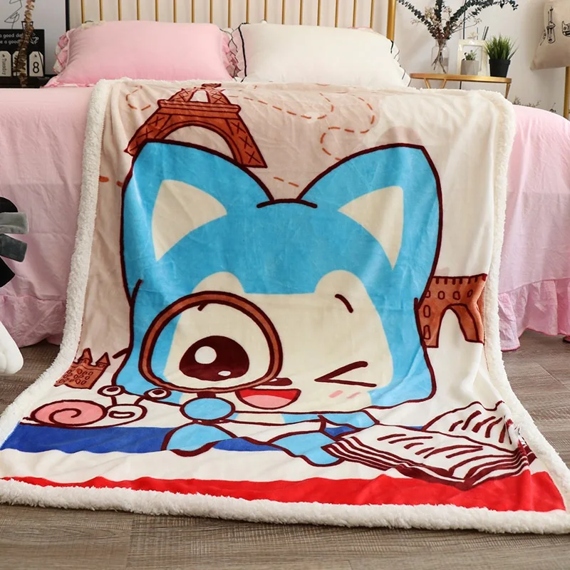 100x140 disney минни Двухслойное утолщенное детское одеяло с рисунком Микки, дышащее одеяло для мальчиков и девочек, детское одеяло с рисунком - Цвет: 4