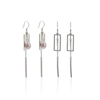 accessories hot sale tassel earrings female diy empty holding pearl accessories s925 sterling silver retro earrings