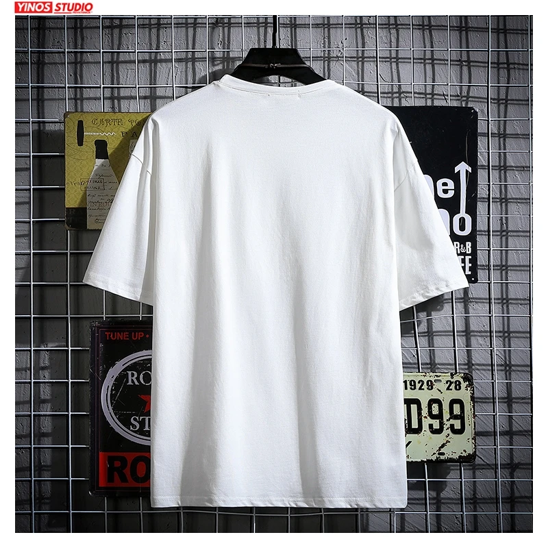 Прямая поставка Однотонная футболка в стиле хип хоп коллекция 2020 года топы с