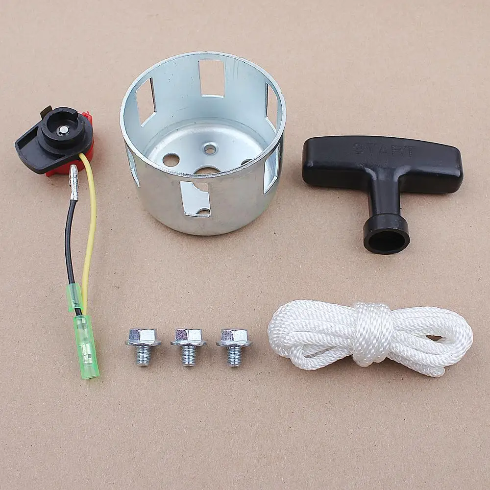 Recoil Starter Pulley Flange Cup Handle Grip Rope Assembly for Honda GX120 GX160 GX200 Engine 5.5HP 6.5HP | Инструменты