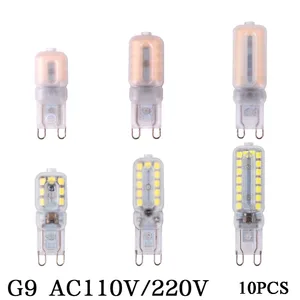 Светодиодная лампа-кукуруза G9 G4, точечный светильник с регулируемой яркостью, 110 В, 220 В, монолитный блок светодиодов SMD 2835, сменный Галогеновый светильник 20 Вт, 30 Вт, 40 Вт, 50 Вт, 10 шт.