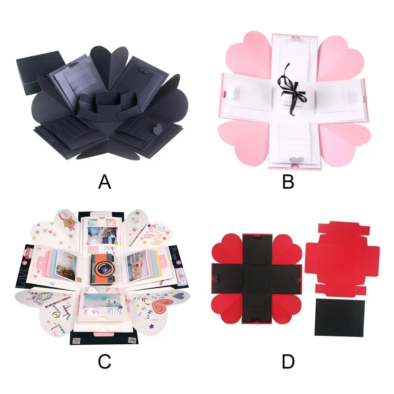 

Explosion Gift Box Surprised Boxes DIY Handmade Photo Album Scrapbooking For Birthday Wedding Anniversary Holiday