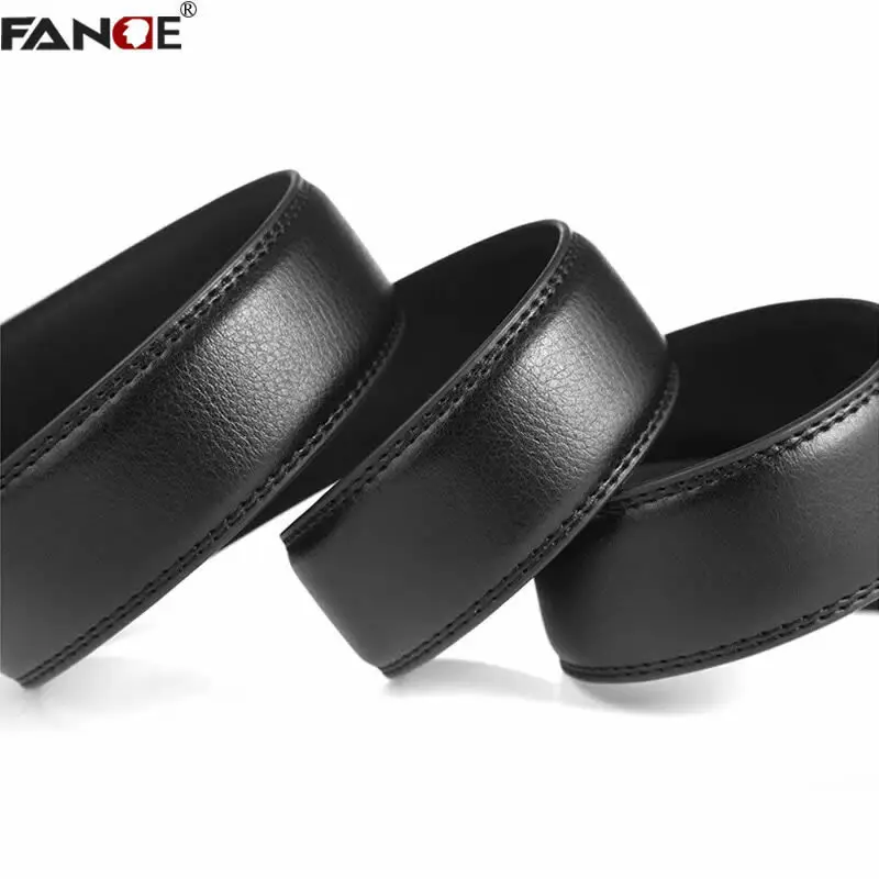 

FANGE mens belts leather designer men belt high quality cow genuine leather belt for men big and tall for jeans black FG3109C