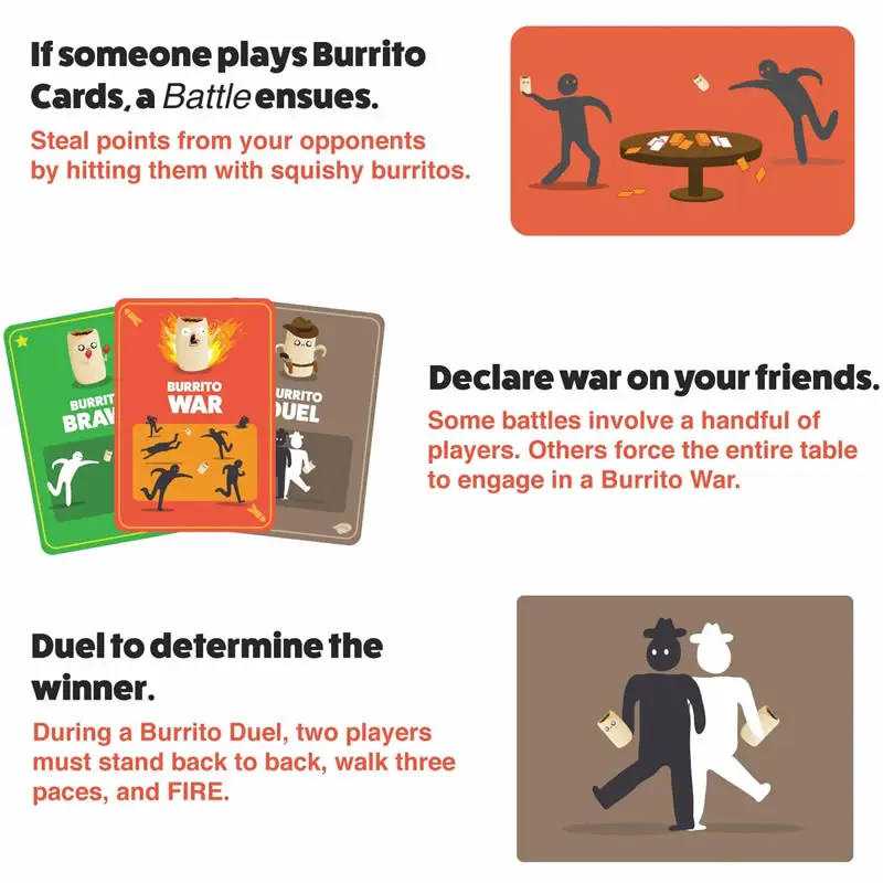 

Burrito Throw Dodgeball Throwing Card Game Board Games for Family Home Party Play Cards Reducing Pressure Prop juegos Gift