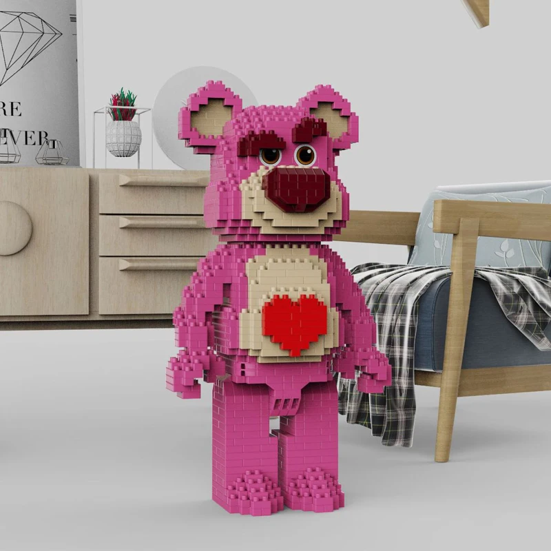 1195 шт. + конструктор История игрушек лосто микро строительные блоки Disney розовый