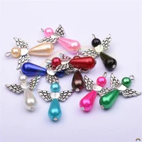 pendants beads flower colours may vary frosted wings kit 20 mix angel charms