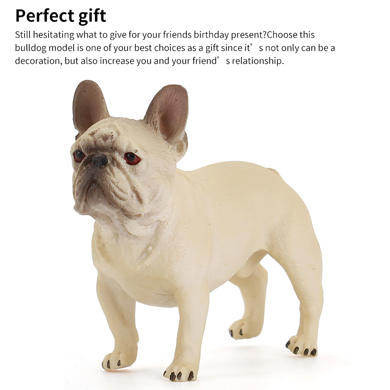 

Pet Dog Animal Simulation Bulldog Dog Action Figures Lovely Model Figurine Kids Toy Home Ornament Collection Pet Landscape Decor