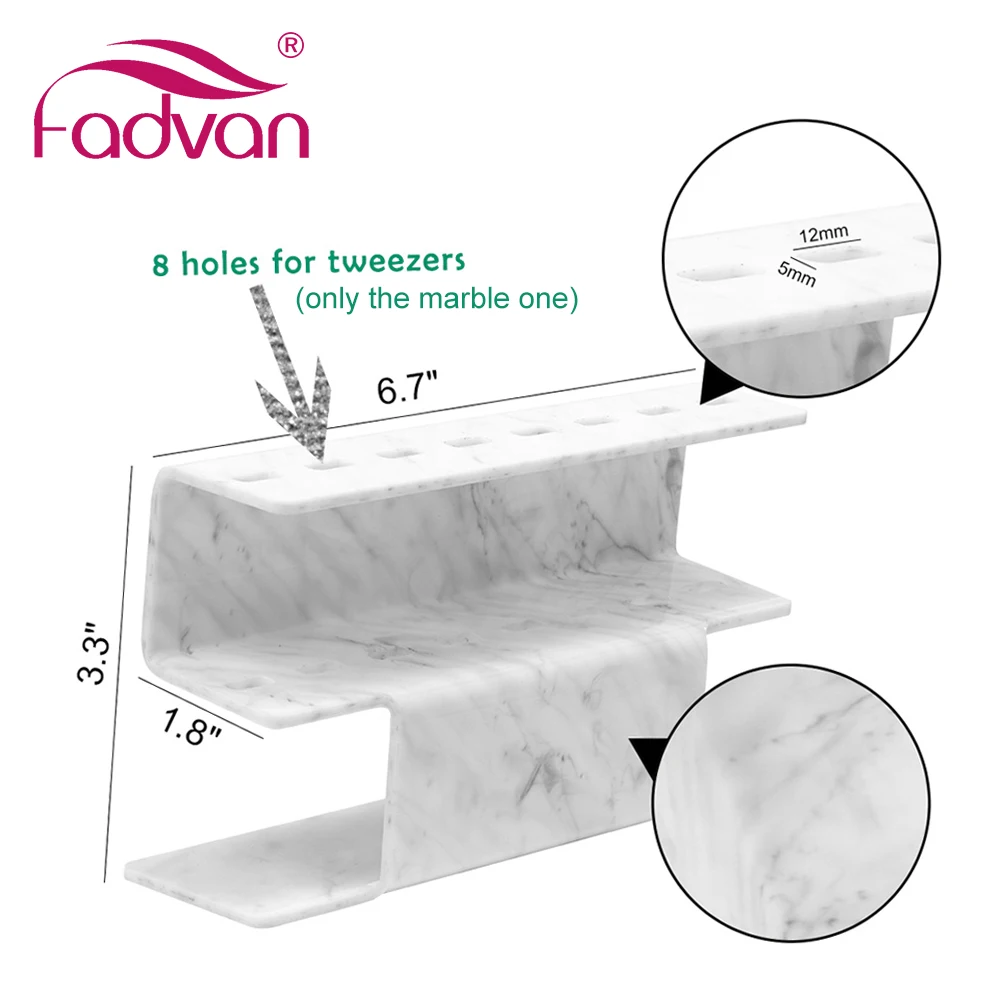 Акриловый Пинцет Fadvan удобный и прочный черный белый пинцет с 8 отверстиями для