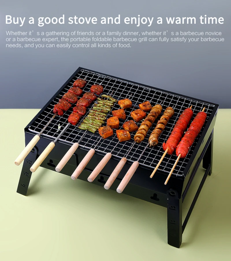 

35*27*20cm Portable BBQ Grills Charcoal Grill Outdoor Picnic Garden Party Terrace BBQ Grills Grill Plate Grill Tool Accessories