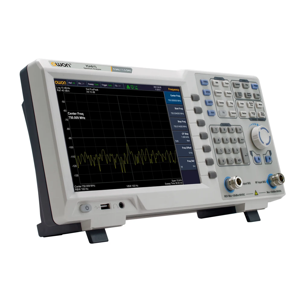 Цифровой анализатор спектра OWON XSA815 9 дюймов ЖК-дисплей 1280x800 1 Гц полоса
