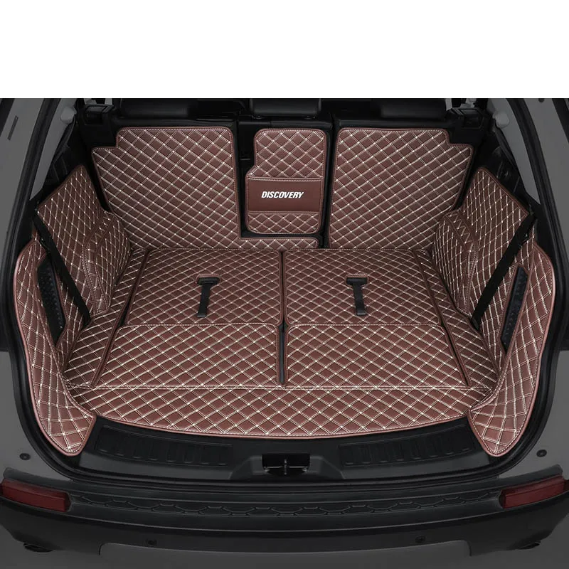 Кожаный коврик для багажника автомобиля Ленд Ровер Дискавери 5 LR5 2017 2018 2019 2020 2021 2022