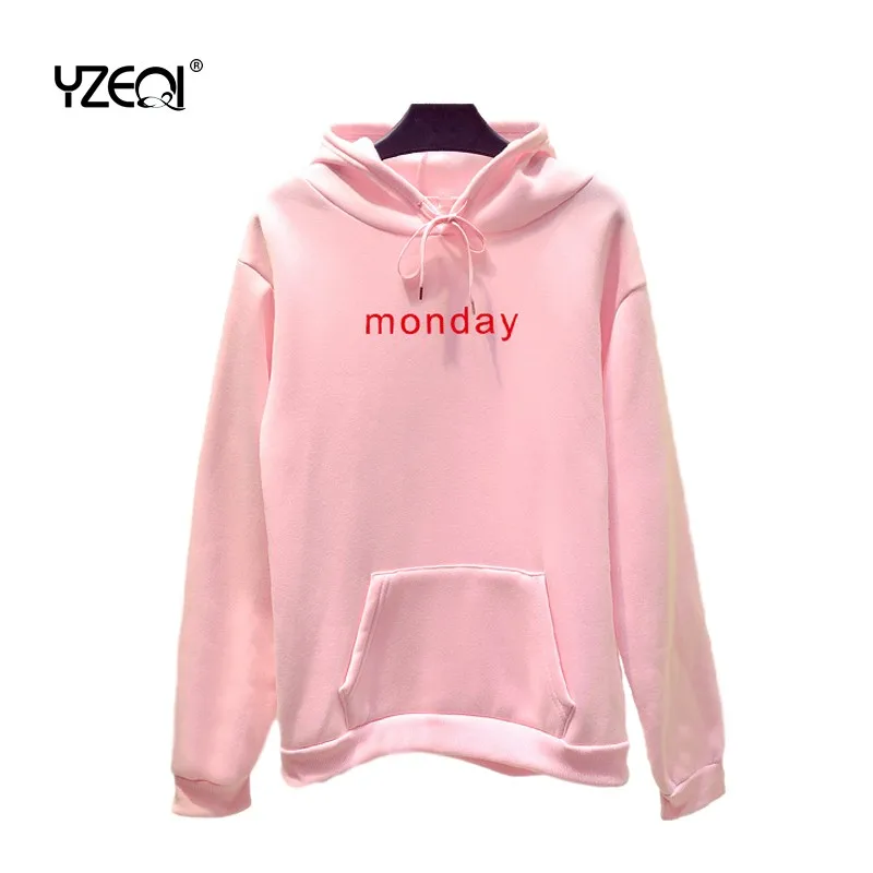 

Толстовка Yzeqi Женская Корейская спортивная одежда Свободный пуловер с надписью Свитшот зимнее повседневное теплое пальто толстовка свитер...