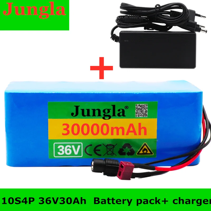 

2020 Original 36V battery 10S4P 30Ah battery pack 500W high power battery 36V 30000mAh Ebike electric bicycle BMS+42v charger