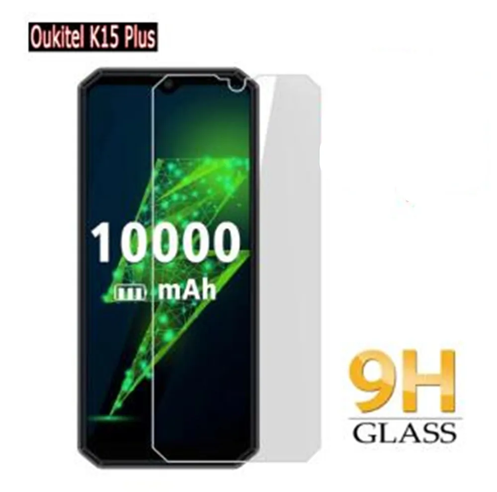 2-1Pcs Telefone Tempered Glass For Oukitel K15 Plus Front Film Protection High Quality Premium 9H Phone Screen Cover protector