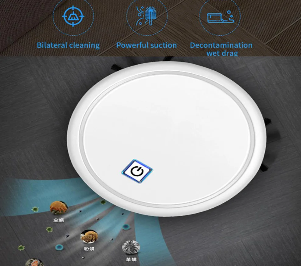 Автоматический беспроводной подметальный робот пылесос с usb зарядкой Вакуумный