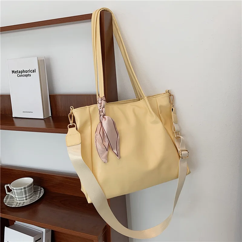 

Женская сумка с бантом из искусственной кожи, вместительная сумка через плечо, 2021