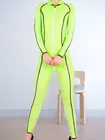 Латексные резиновые костюмы, сексуальное ярко-зеленое сексуальное боди для косплея, удобное и модное, для вечеринки, на молнии