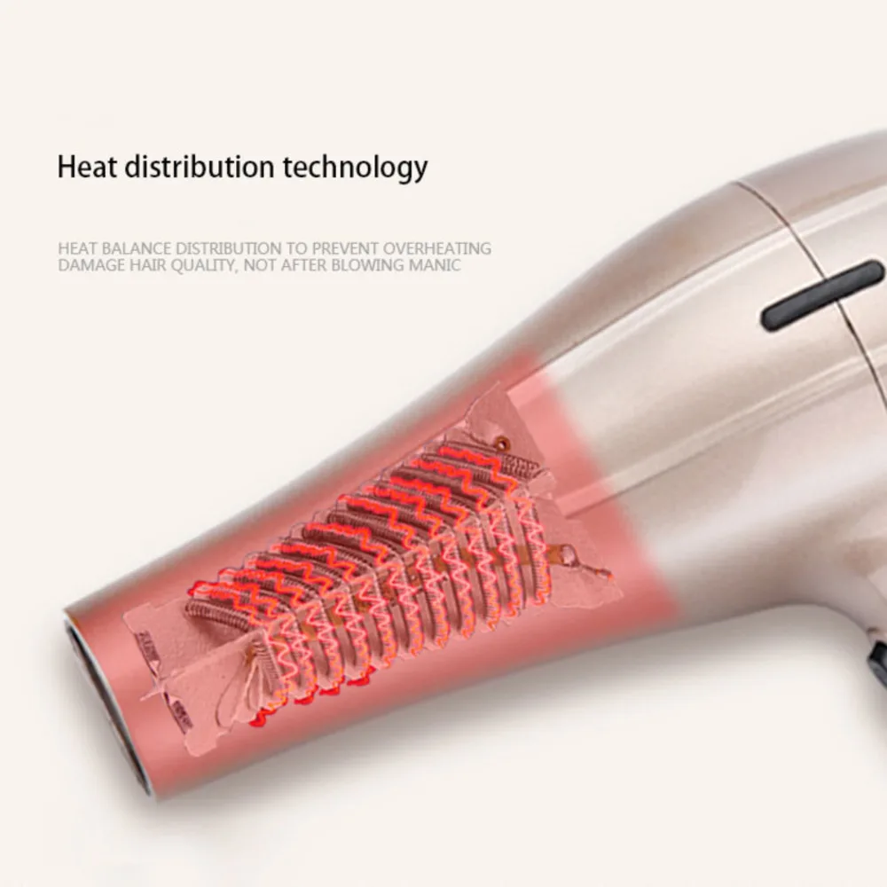 

Professional Electric Hair Dryer Blow Dryer Salon Blowdryer Anion Air Water Ion Hot And Cold Wind Hair Drying Tool