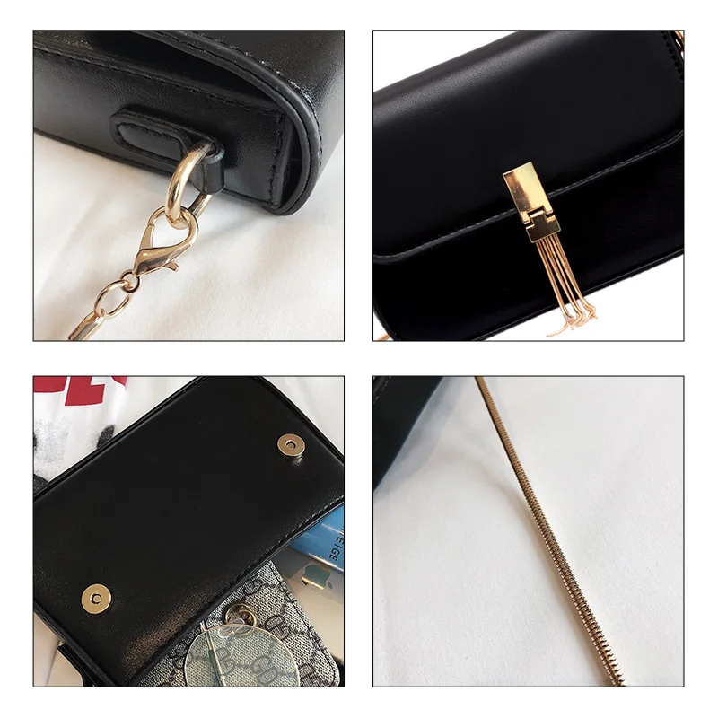 Женская маленькая сумочка с цепочкой-кольцом женская красная сумка кисточками