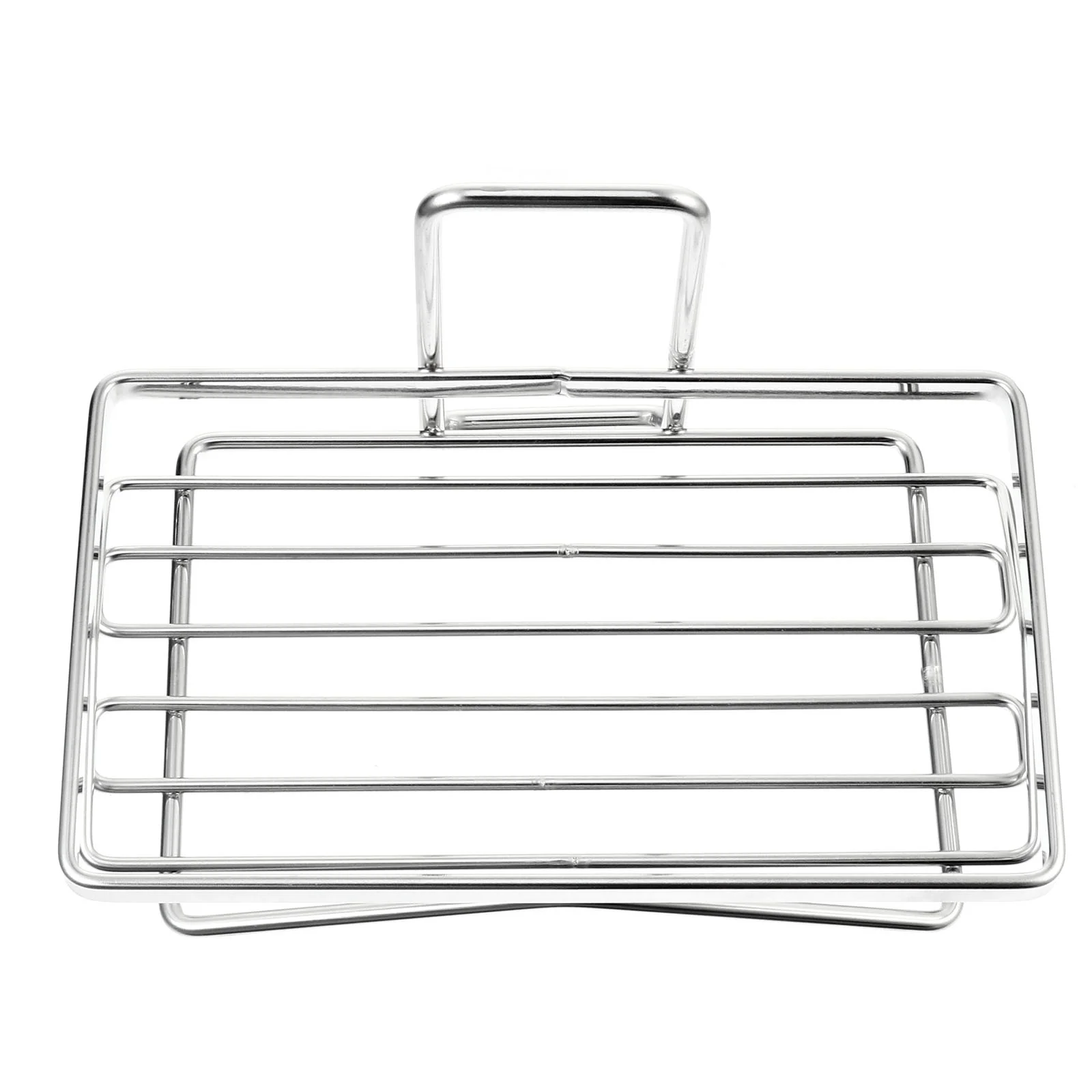 

Adhesive Bathroom Box Free-Punching Soap Holder Creative Stainless Steel Rack