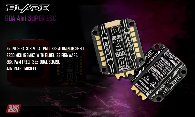 

RUSH BLADE 50/60A Model Airplane FPV Traversing Machine Four-axis Brushless Racing 4 in 1 ESC