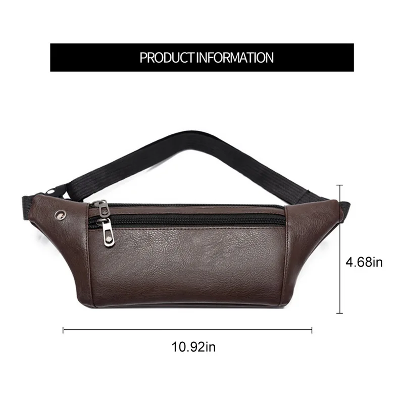 

Soft New Men's Waist Bag Leather Male Fanny Pack New Male Shoulder Chest Bags for Phone Travel Man Belt Pouch Murse Bag 2020 New