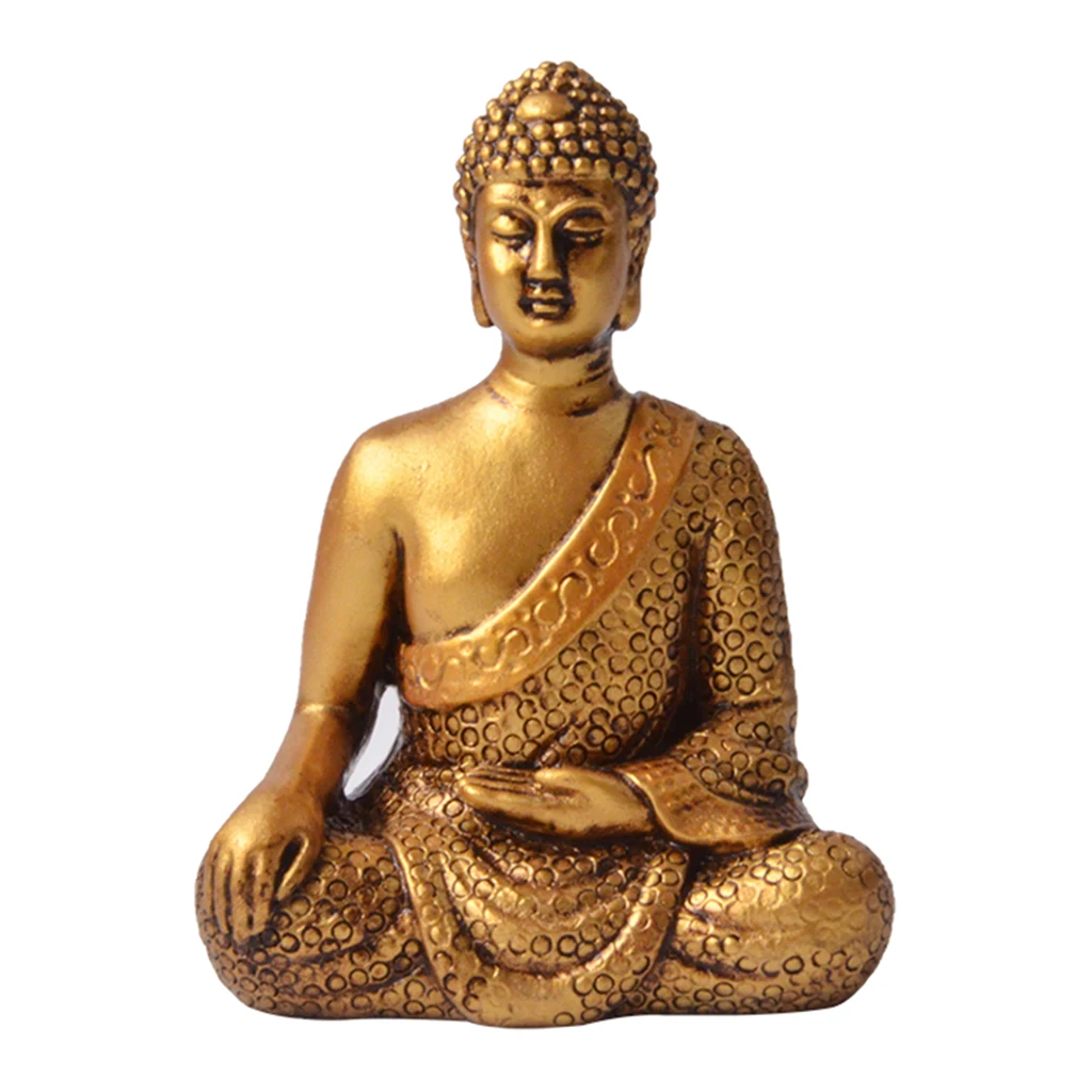 

Buddha Meditating Small Statue Decorative Figurine Eastern Enlightenment