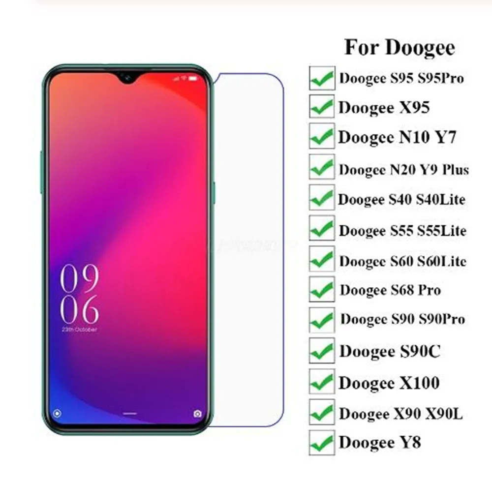 Закаленное стекло Для Doogee S40 S55 S60Lite S90 S90C S95 S88 Pro Y7 Y9 Plus N10 N20 N100 X90 X90L Защитная пленка