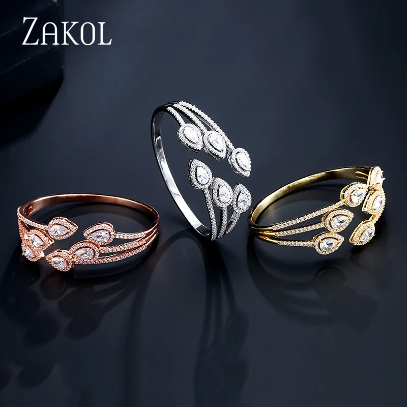 ZAKOL Роскошные кубические циркониевые капли Феникс Искусственные Свадебные