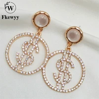 fkewyy goth earrings for women designer luxury vintage jewelry gothic accessories gem dangleearrings hoop fashion jewellery