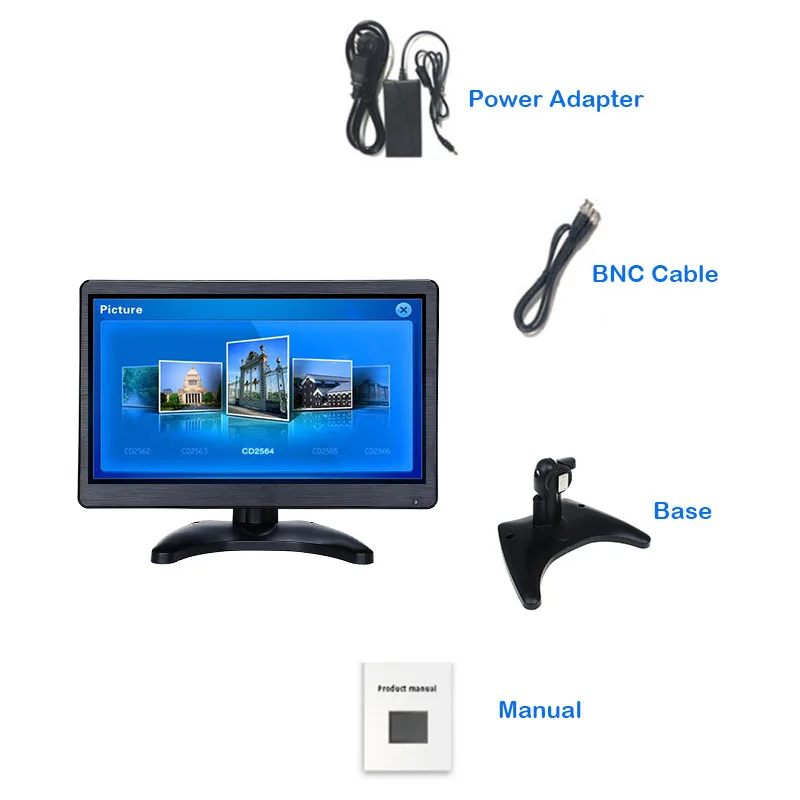 ZHIXIANDA 11 6 дюймов IPS 1920x1080 промышленный монитор для автомобиля CCTV DVR микроскоп