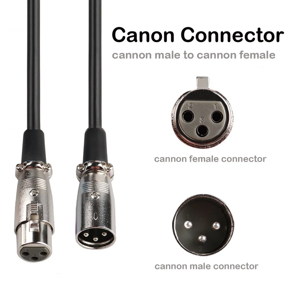 Профессиональный 3-Pin зарядный кабель с разъемом папа Женский микрофонный 6 27 Ft Lead